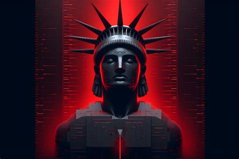 Premium Photo A Statue Of Liberty With Spikes On Head
