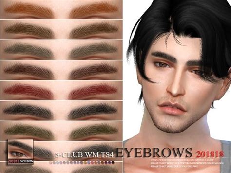 The Sims 4 S Club Wm Ts4 Eyebrows 201818 Sims Hair Sims Mens Facial