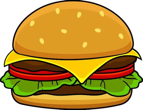 Premium Vector Cartoon Classic Double Cheeseburger With Cheese Beef
