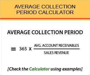 The calculation of this ratio involves averages of account receivable and net credit sales. Average Collection Period Calculator - Formula, Check ...