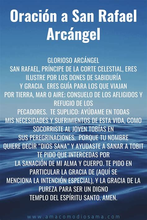 Oración A San Rafael Arcángel Ama Como Dios Ama