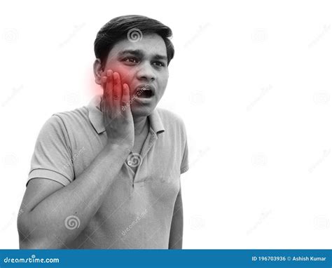 Toothache Health Care Concept Teeth Problem Young Man Suffering From