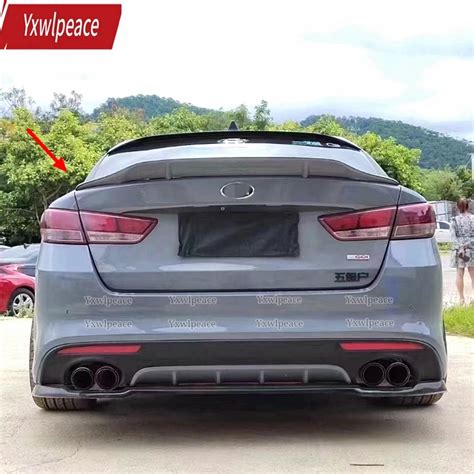 R Style Real Carbon Fiber Rear Trunk Lip Spoiler Car Accessories For