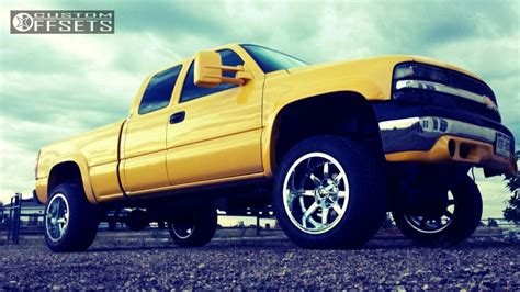 Wheel Offset 2002 Chevrolet Silverado 1500 Aggressive 1 Outside Fender