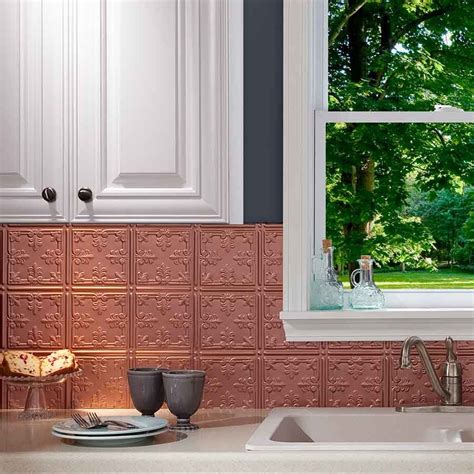 Installation is the same as regular tiles. Kitchen Backsplash - Traditional 10 in Argent Copper ...