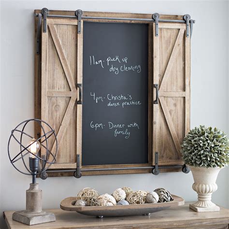 Get it as soon as fri, may 28. Rolling Barn Door Chalkboard Wall Organizer | Kitchen ...