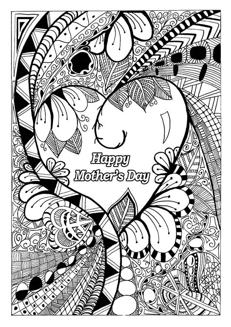 Mother S Day 1 Mothers Day Adult Coloring Pages