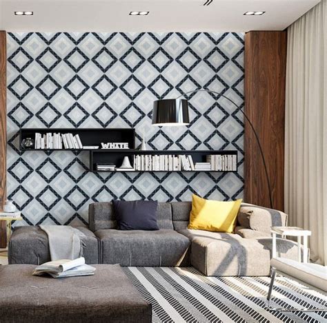 Impressive Wall Tiles Living Room Design