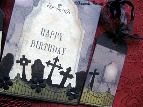 Browse gothic happy birthday pictures, photos, images, gifs, and videos on photobucket Gothic Happy Birthday Greeting Card and Matching Gift Tag ...