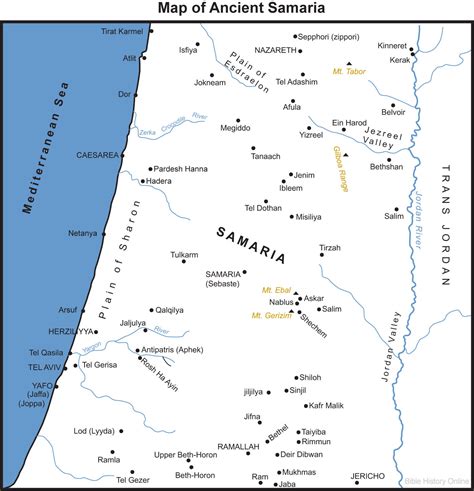 Ancient Samaria Map