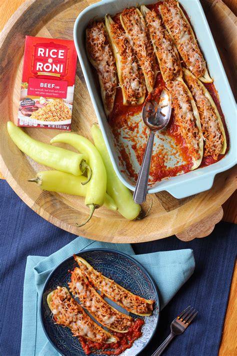 Nov 20, 2014 · would you please share your healthy rice a roni recipe. Stuffed Banana Peppers | Stuffed banana peppers, Cheesy ...