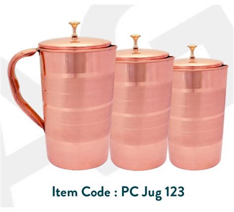 Round Hammered Copper Jug No Of Piece 3 At Rs 715 In New Delhi ID