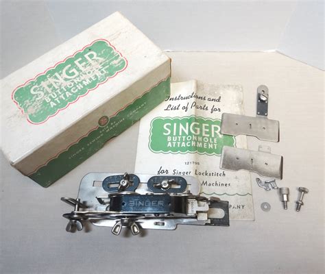 Singer Buttonhole Attachment With Box Plates