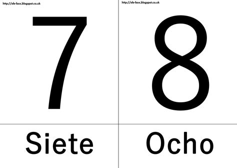 7 siete y 8 ocho symbols letters ampersand