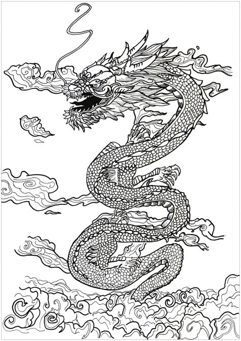 50 high quality collection of dragon coloring pages by clipartmag. Get This Dragon Coloring Pages for Adults to Print 17x52