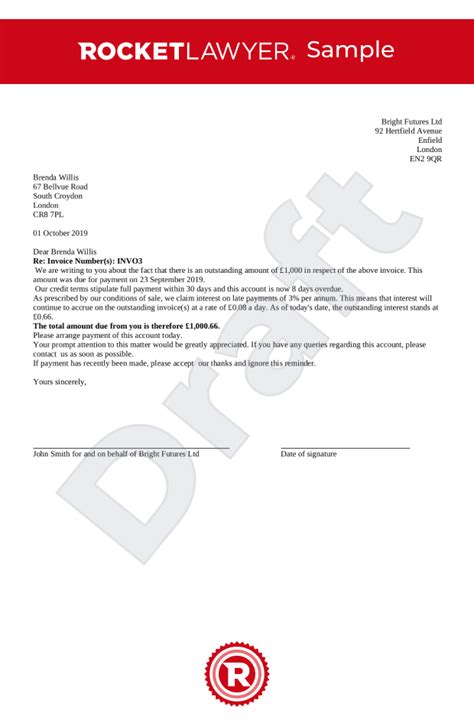 Debt Recovery Letter Uk Template Make Yours For Free