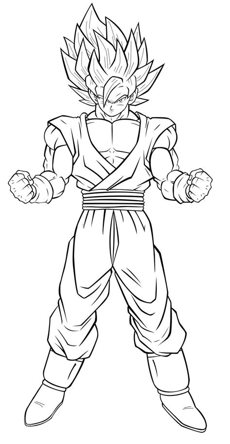 Coloriage De Sangoku Inspirant Photos Coloriage Dragon Ball Z Sangoku