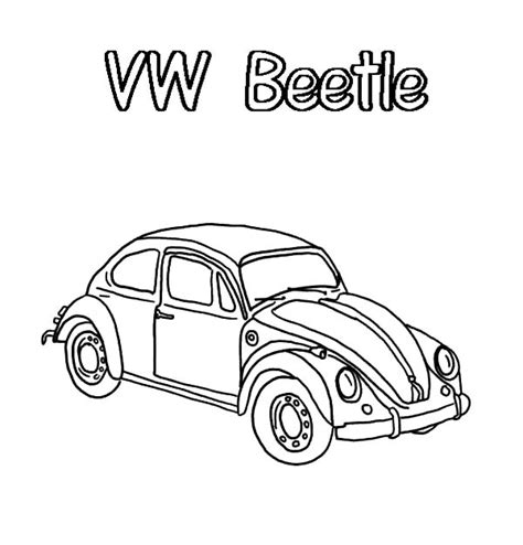 Beetle Car Volkswagen Coloring Pages Best Place To Color Car