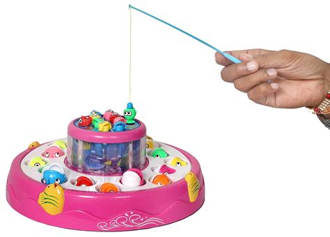 Goyals Fishing Fish Catching Game With 26 Piece Fishes 2 Rotary Ponds