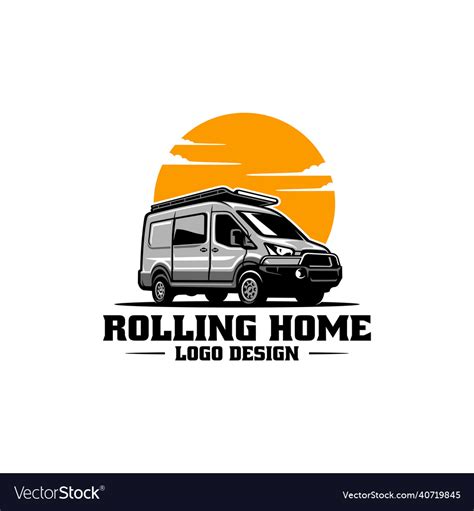 Rv Camper Van Motor Home Logo Royalty Free Vector Image