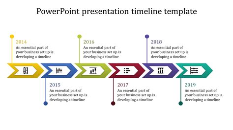 Overlapping Timeline Powerpoint Template 80e