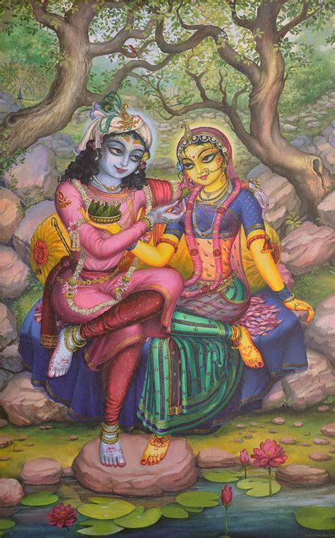 Radha And Krishna Painting By Vrindavan Das