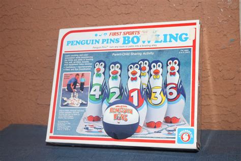 1986 Penguin Pins Bowling Game Vintage 1980s Shelcore Etsy Uk
