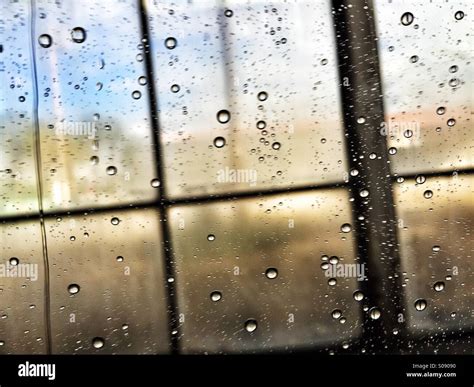 Rain On Windows Stock Photo Alamy