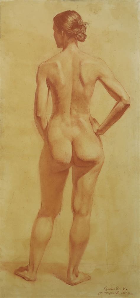 Nude Female Figure From The Back Kalitsenia Aleh Original