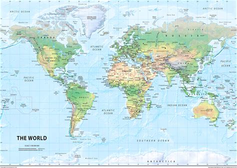 The World Physical Map I Love Maps