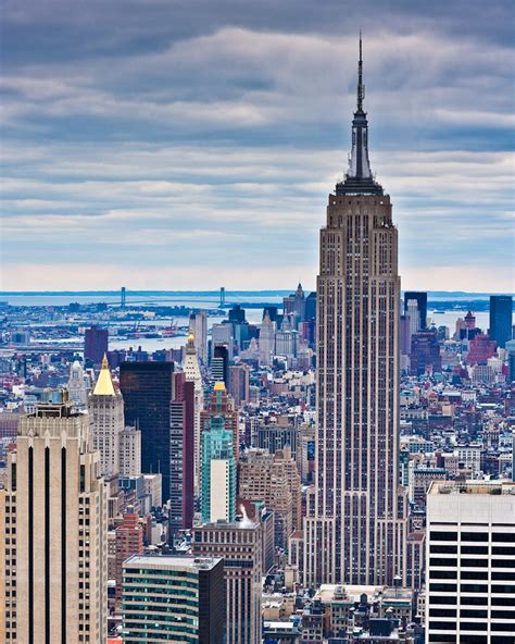 New York Skyline Empire State Building From 30 Rock Fine