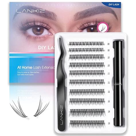 Lankiz Individual Lashes Kit 12d Diy Eyelash Extension Kit For Beginners 200 Pcs Individual
