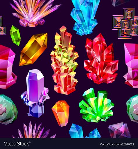 Crystal Background Seamless Pattern Royalty Free Vector
