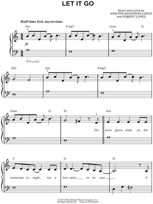 This animated movie broke many records at the box office too. "Let It Go (Movie Version)" from 'Frozen' Sheet Music (Easy Piano) - Download & Print | Piano ...