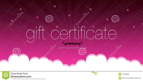 Check out these gorgeous valentine templates to create romantic slideshows and greeting cards in minutes Happy Valentine S Day Gift Certificate Stock Illustration ...