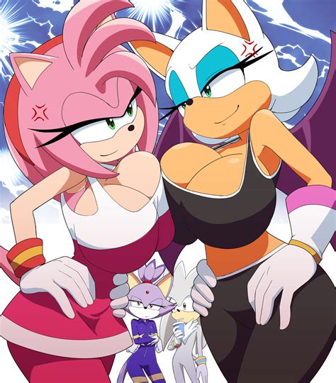 Amy Rose Vs Rouge The Bat Uuhhh Make Up Your Own Headcanon By Kojiro Brushard Linegutter