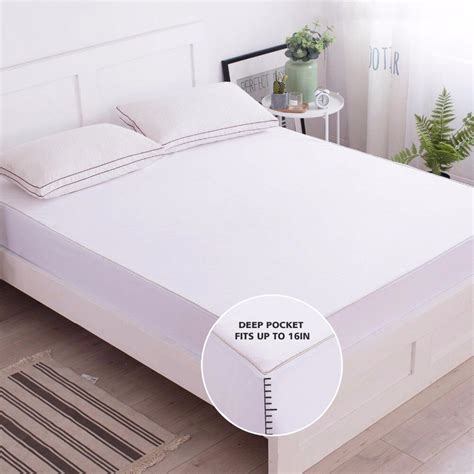 100 waterproof queen mattress protector in bedding sets terry cloth fabric cotton king mattress