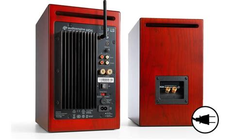 Audioengine Hd6 Cherry Powered Bookshelf Speakers With Bluetooth At