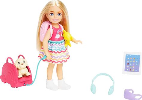 Barbie Chelsea Doll Travel Set Puppy Pet Carrier Backpack