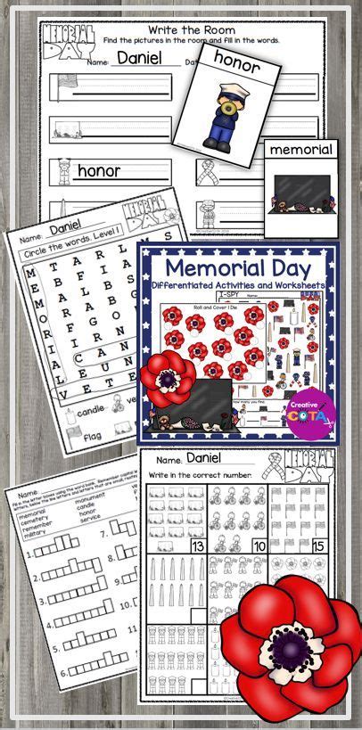 Memorial Day Math Worksheet