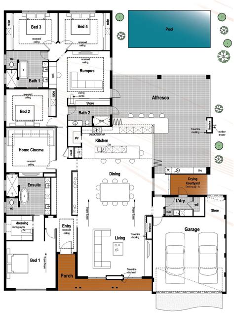 Floor Plan Friday 4 Bedroom 3 Bathroom With Modern Skillion Roof