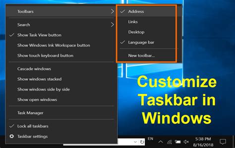 How To Custom Taskbar Youtube
