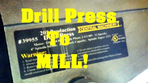 Harbor Freight Drill Press To Mill Conversion Episode Item Number