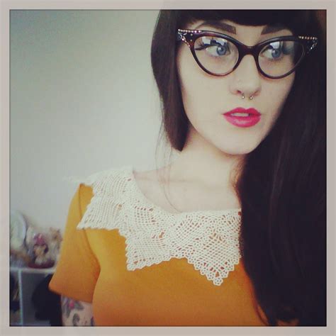 Lindenoptometry Pinup Librarian Chic Oversized Glasses Wearing