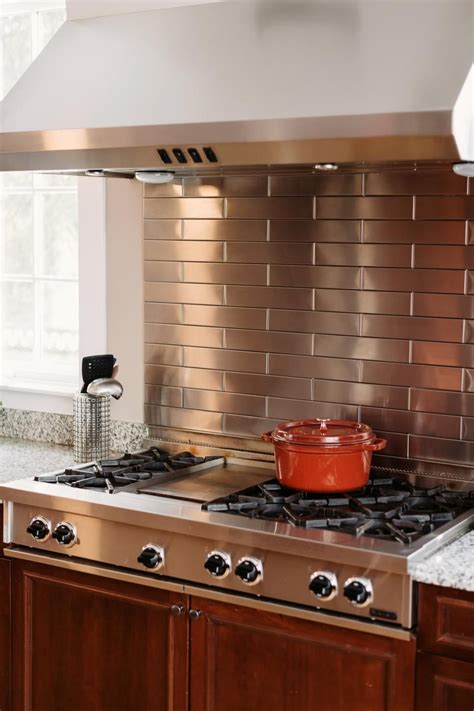 Prep for tile backsplash as follows: 20 Stainless Steel Kitchen Backsplashes | Stainless ...