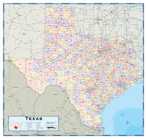 Texas Counties Wall Map Maps Texas County Wall Map Printable Maps 14040