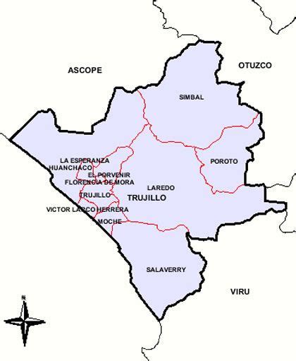 Mapa De La Provincia De Trujillo Mapas Provincia