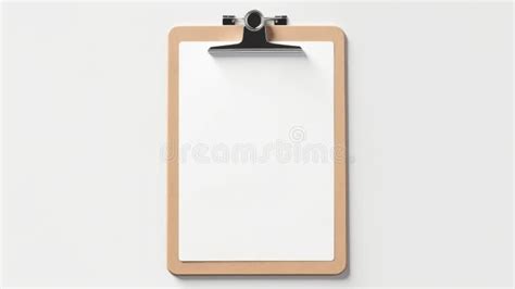 Mockup Black Clipboard With Blank White Paper Generative Ai Stock