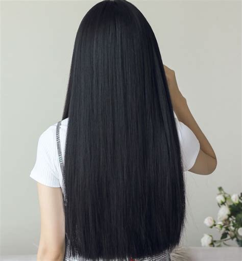 Long Straight Black Hair Long Silky Hair Natural Straight Hair