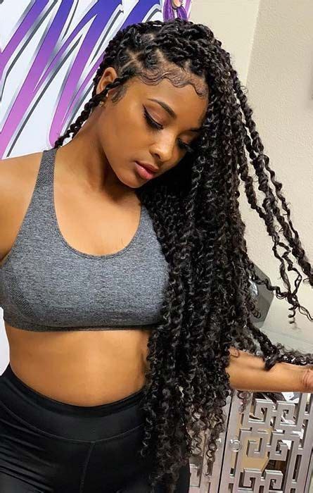 From box braids to crochet braids, and dutch braids to marley twists, we've explained all the different types of braids and hair twists. Trendy Braid Twists with Curls | Hair in 2019 | Curly hair ...